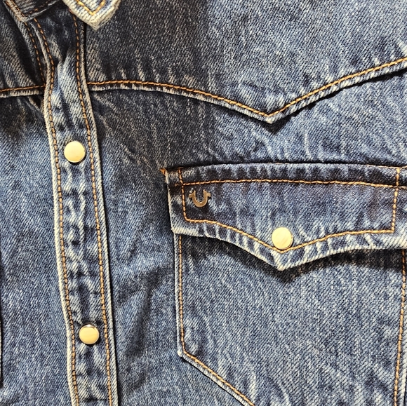 True Religion Women's Denim Dress Shirt - Picture 2 of 5